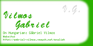 vilmos gabriel business card
